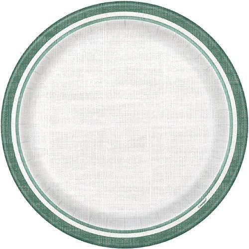 Fresh Greens Botanical Stripe Paper Plates 9" | 8ct - Zurchers