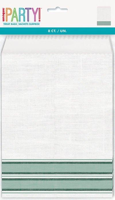 Fresh Greens Botanical Stripe Paper Treat Bags 6.5"x8.5" | 8ct - Zurchers