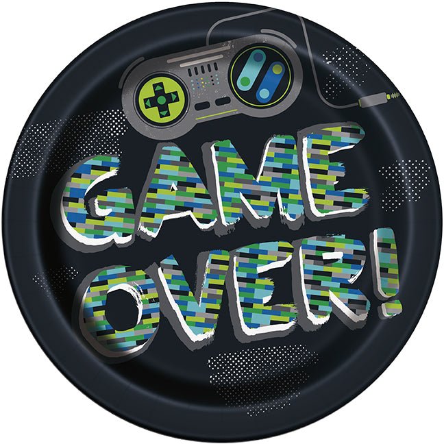 8ct 9in Plate Gamer Birthday