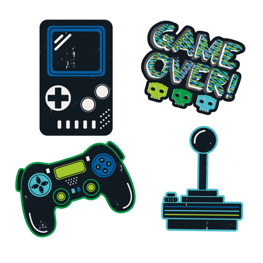 Gamer Birthday Wall Decals | 4ct