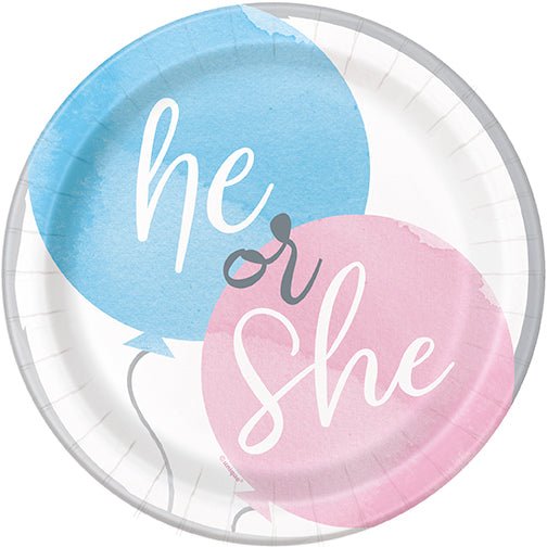 Gender Reveal Party Plate 7in | 8ct