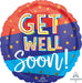 Get Well Soon Bouncy Mylar Balloon, 18" | 1 ct - Zurchers