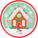 Gingerbread House Plate with Lollipops and Snowflakes | 1ct - Zurchers