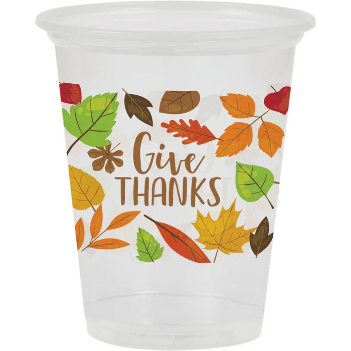 Give Thanks Plastic Cups 16 oz. | 24 ct - Zurchers