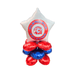 Star-shaped balloon with 'Glendale Falcons' logo on a white background