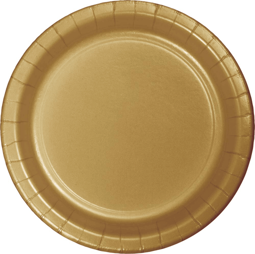 Glittering Gold Paper Plates 7" | 24ct