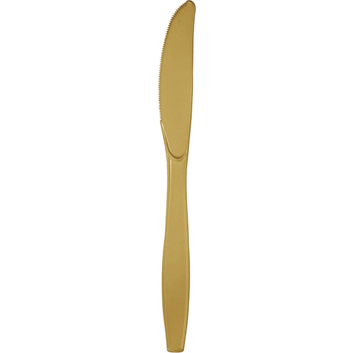 Glittering Gold Premium Plastic Knives | 24ct