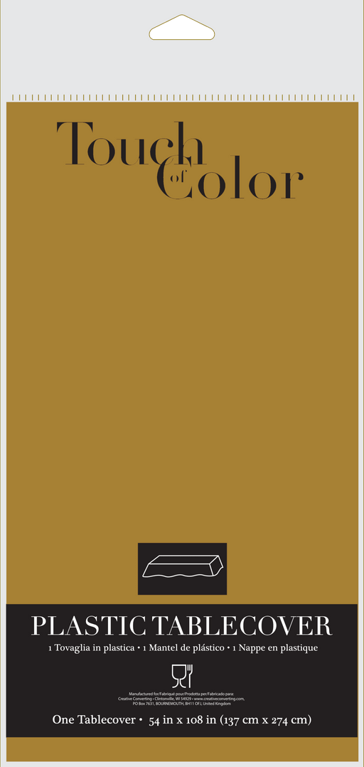 Glittering Gold Tablecover 54"x108" | 1ct