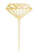 5ct Gold Diamond Cupcake Toppers - Party Supplies