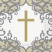 Lunch Napkins Gold Fancy Cross - Party Supplies