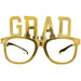 Gold Metallic "Grad" Glasses | 10ct