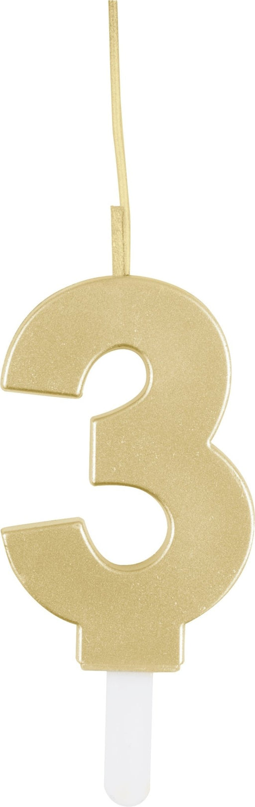 Gold Number 3 Sparkler Candle | 1ct