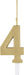 Gold Number 4 Sparkler Candle - Party Supplies
