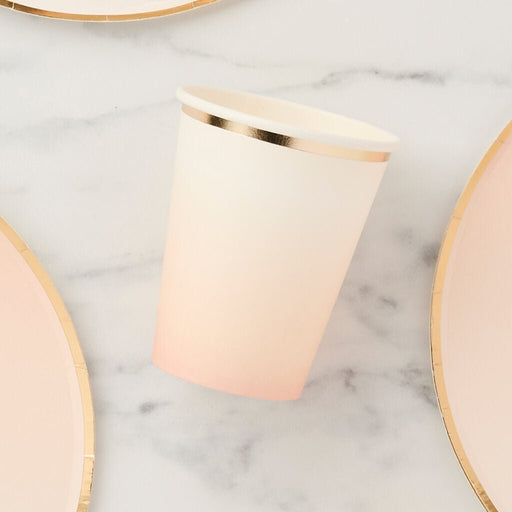 Gold Ombre Paper Cups | 8ct