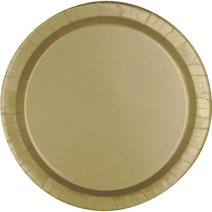 Gold Paper Dinner Plates | 50ct | 9in - Zurchers