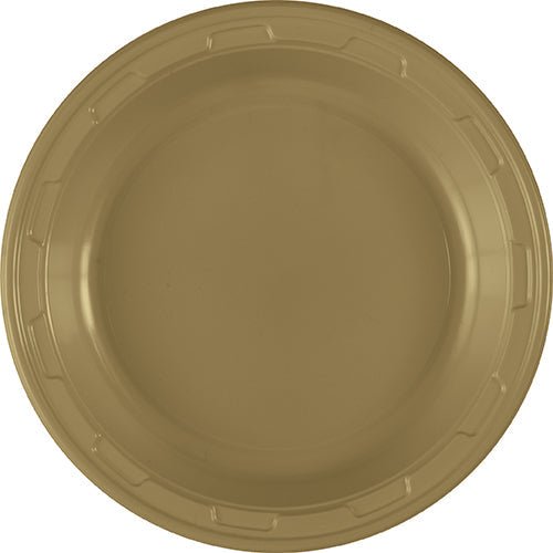 Gold Plastic Plate 7in | 50ct