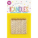 10ct Gold Spiral Candle - Party Supplies