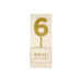 Gold Acrylic Number Cake Topper Party Pick No. 6 - Zurchers