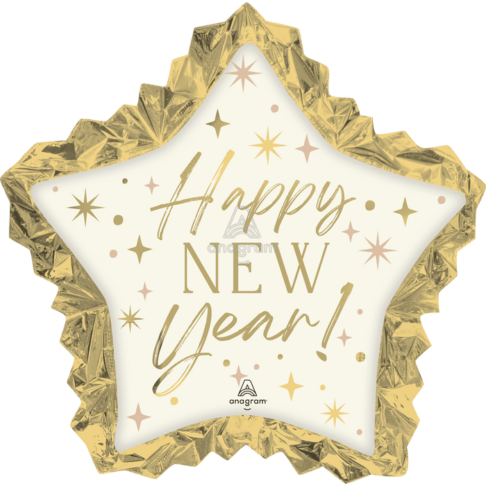 GOLDEN SOIREE HAPPY NEW YEAR STAR SUPERSHAPE 34" | 1CT - Zurchers