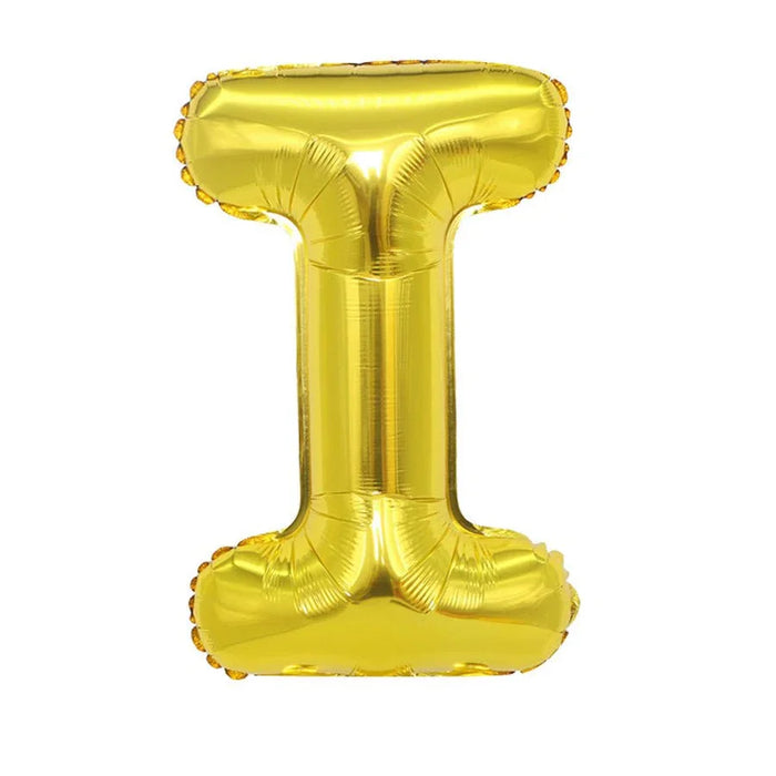 Air Filled Gold Mylar Letter Balloon, 16" | 1 ct - Zurchers