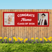 Grad in Color Congrats Custom Banner Name and 2 Photos 2'x 6' | 1 ct - Zurchers
