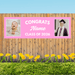 Grad in Color Congrats Custom Banner Name and 2 Photos 2'x 6' | 1 ct - Zurchers