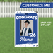 Grad In Color Congrats Custom Image & Name Yard Sign 24"x36" | 1ct - Zurchers