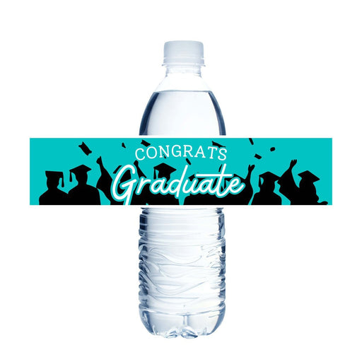Grad in Color Congrats Water Bottle Labels | 12ct