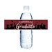 Graduation Congrats Grad Water Bottle Labels | 12 ct Burgandy