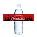 Graduation Congrats Grad Water Bottle Labels | 12 ct Red