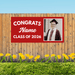 Grad in Color Custom Congrats Banner Name and Photo 2'x4' | 1ct - Zurchers