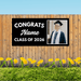 Grad in Color Custom Congrats Banner Name and Photo 2'x4' | 1ct - Zurchers