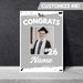 Grad In Color Gongrats Custom Foam Sign Name and Photo 24"x36" | 1ct - Zurchers