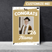 Grad In Color Gongrats Custom Foam Sign Name and Photo 24"x36" | 1ct - Zurchers