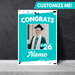 Grad In Color Gongrats Custom Foam Sign Name and Photo 24"x36" | 1ct - Zurchers