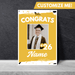 Grad In Color Gongrats Custom Foam Sign Name and Photo 24"x36" | 1ct - Zurchers
