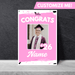 Grad In Color Gongrats Custom Foam Sign Name and Photo 24"x36" | 1ct - Zurchers