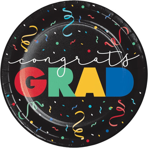 Graduation Cap Toss Plates 9" | 8 ct