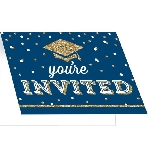 Graduation Glittering Grad Invitations | 8 ct