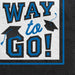 Graduation True To Your School Beverage Napkins Blue | 40 ct
