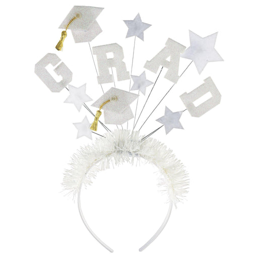 Graduation White Glitter Grad Headband | 1ct