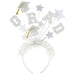 Graduation White Glitter Grad Headband | 1ct