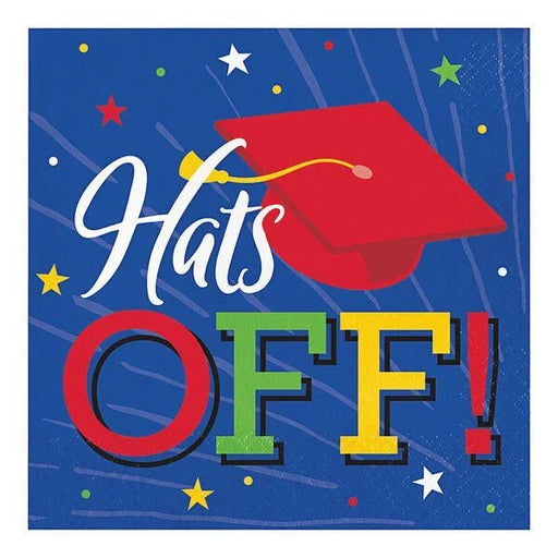 Graduation Hats Off Grad Lunch Napkins | 16 ct - Zurchers