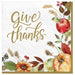 Grateful Day Thanksgiving Give Thanks Dinner Napkins | 36ct - Zurchers
