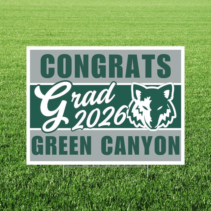 Green Canyon High School Grad Yard Sign 24" x 18" | 1 ct - Zurchers
