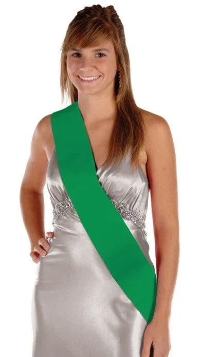 Green Satin Sash | 1ct - Zurchers