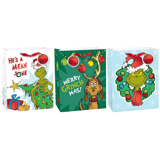 Grinch 3pk Gift Bags | 3pk - Zurchers