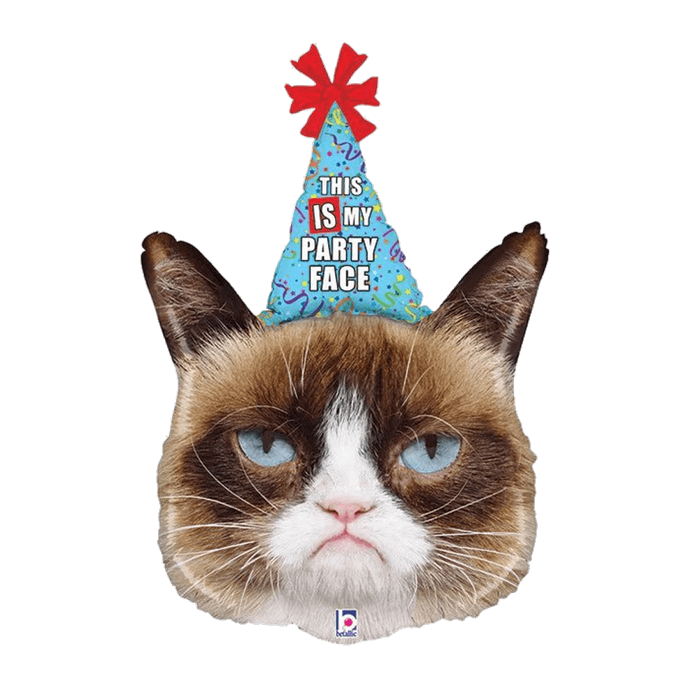 Grumpy Cat Birthday Supershape Mylar Balloon 36\, image size:1000x1000