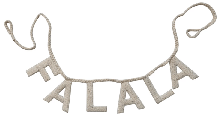 Handmade Cotton Blend Braided Garland with Sequins "FALALA" | 1ct - Zurchers