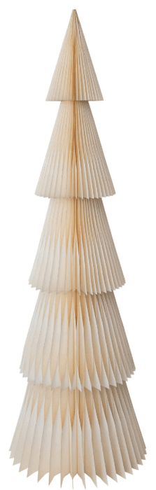 Handmade Folding Honeycomb Tree with Gold Glitter Edge, White, KD - Zurchers